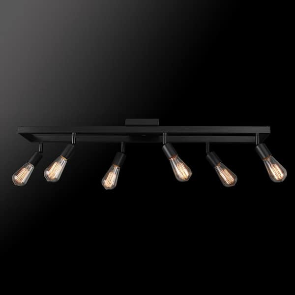 Weston 3 ft. 6-Light Matte Black Fixed Track Lighting Kit