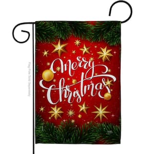 13 in. x 18.5 in. Bright Christmas Garden Flag Double-Sided Winter Decorative Vertical Flags
