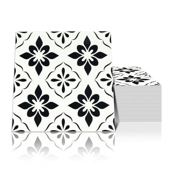 1 ft. x 1 ft. 12 Piece Peel and Stick Ceiling Tile in Black, Removable Glue Up Ceiling Tile (12 sq. ft./Case)