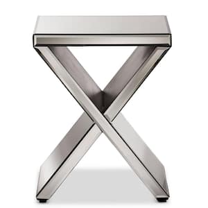 Morris Glam Silver Metallic Finished End Table