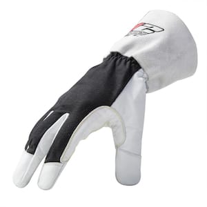 ARC Economy TIG Welding Gloves Black/White, Medium