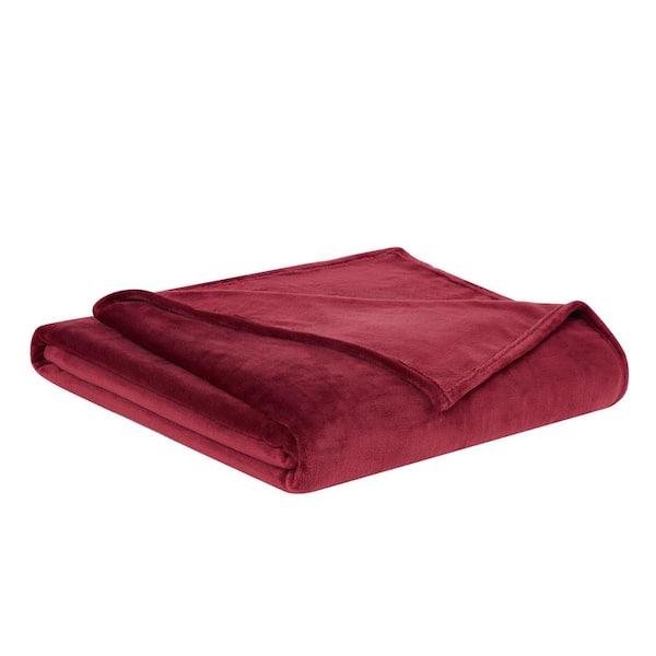 Truly Soft Velvet Plush Cabernet Throw Blanket