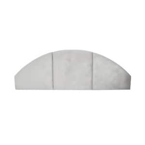NoSom Gray King Upholstered Headboard with Sound Reducing Panel Arched