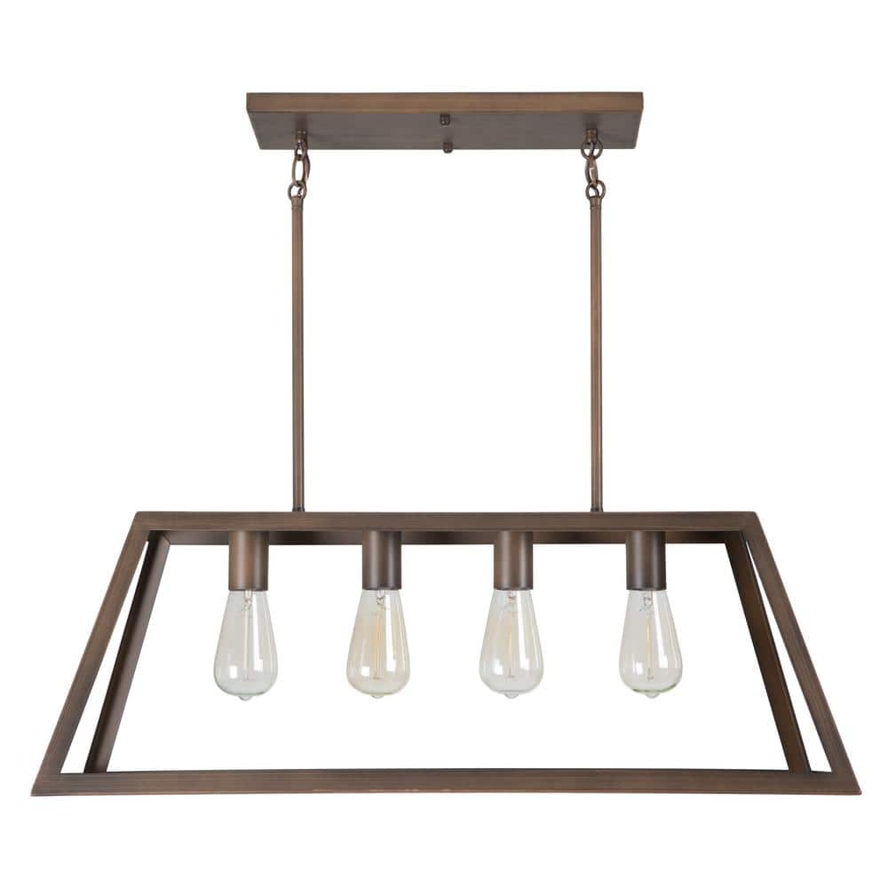 Skyline Ridge Collection 4-Light Oil Rubbed Bronze Island Light with Metal Frame price history on PriceWatchPro