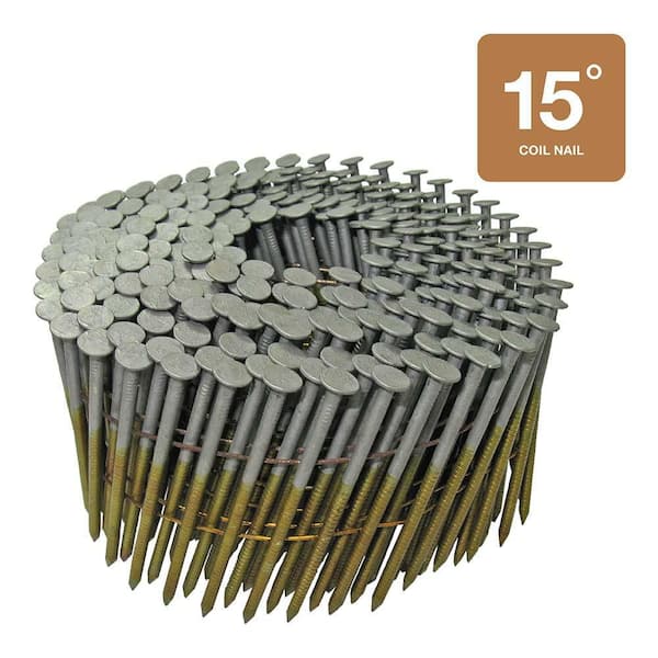 Grip-Rite 3-1/4 in. x 0.120 in. 15° Wire Collated Hot Galvanized Ring Shank Framing Nails 2500 per Box