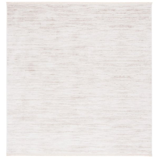 Whisper 7 ft. x 7 ft. Ivory/Beige Monochrome Marle Square Area Rug