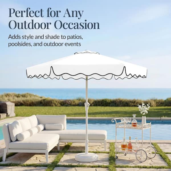 best deal on patio umbrella 10 ft Sunbrella Cantilever Deluxe Curvy Umbrella allowing you to easily open and close the umbrella Best Choice Products 10ft Square