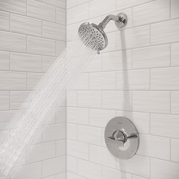 Weller 1-Handle Shower Faucet Trim Kit Polished Chrome (Valve Not Included)