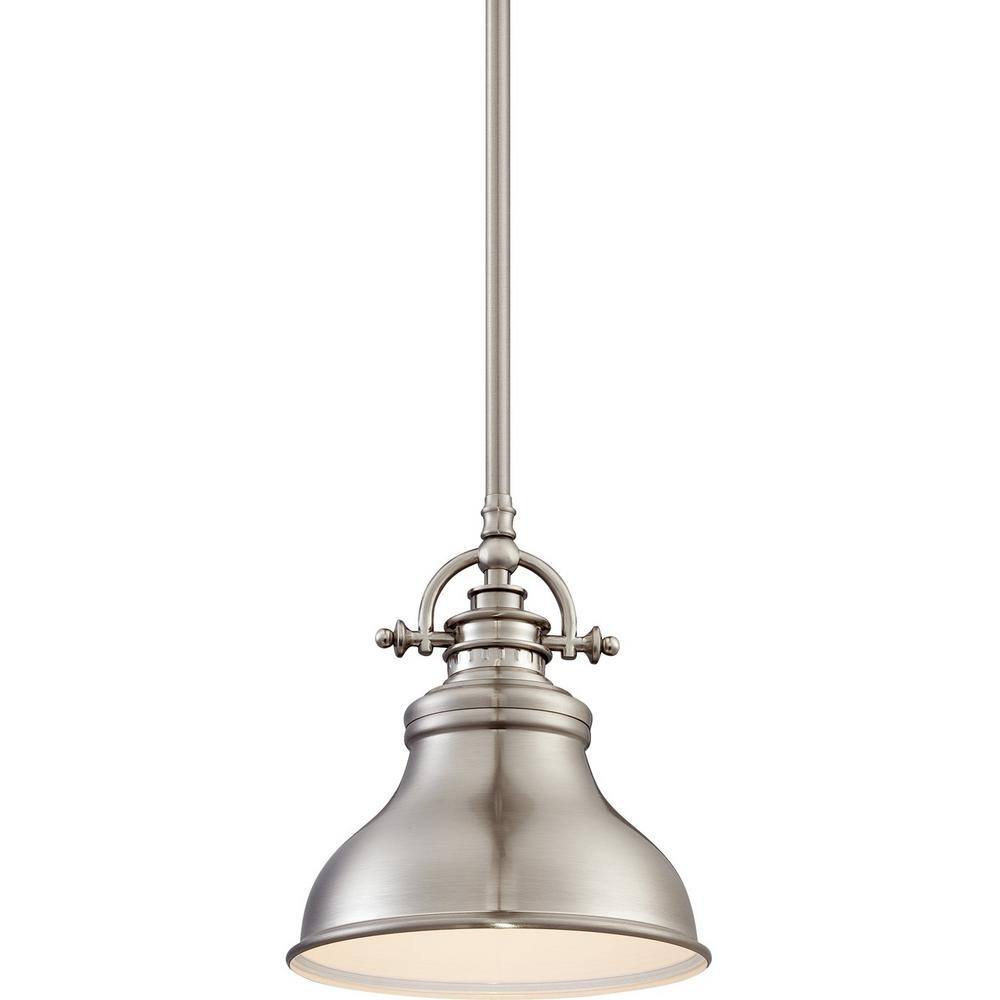 Emery 8" Brushed Nickel Mini Pendant Light