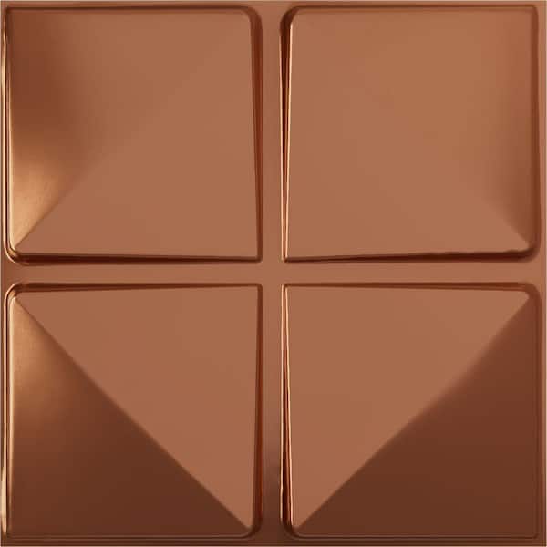 Ekena Millwork 19-5/8"W x 19-5/8"H Edinburgh EnduraWall Decorative 3D Wall Panel, Copper (12-Pack for 32.04 Sq.Ft.)