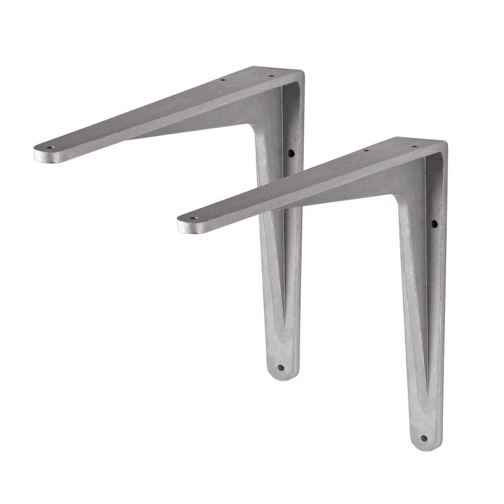 HERAKLES 9.4 in. Silver Aluminum Shelf Bracket Set of 2 price history on PriceWatchPro