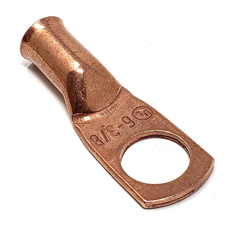 5 PIECES 4/0 GAUGE AWG  X 1/2 INCH COPPER LUG BATTERY CABLE CONNECTOR TERMINAL 