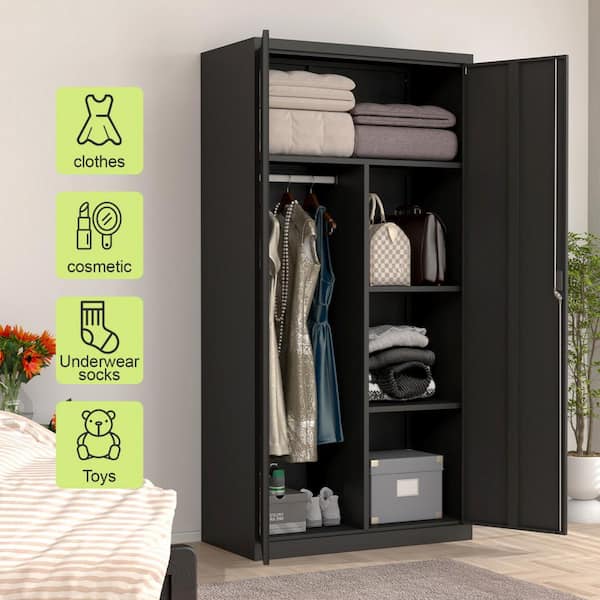 【送料無料】Rald Locker 4D Chest / Black Mlezan Combination storage cabinet 17.7