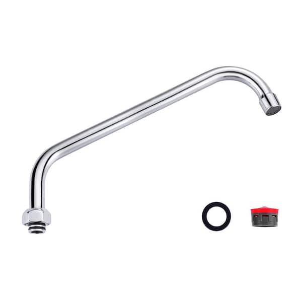 IVIGA 12 in. Commercial Faucet Swivel Spout Replacement in Polished Chrome with 1.8 & 2.2 GPM Aerator and G3/4 Internal Thread