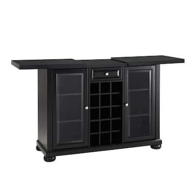 Alexandria Black Bar with Sliding Top