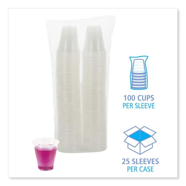 9oz Boardwalk Translucent Plastic Cold Cups 25 Bags/Carton 100/Bag 