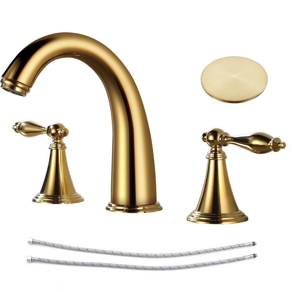 Double handle 8 in. Widespread Bathroom Faucet 3-Hole Bathroom Sink Faucet 