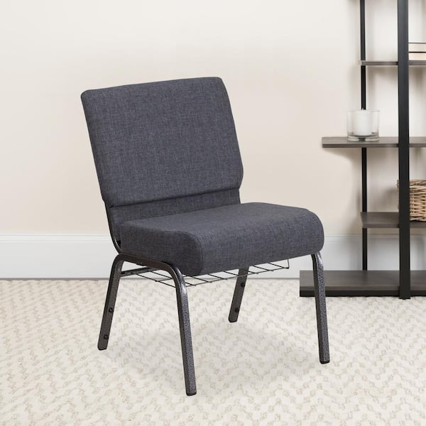 Fabric Stackable Chair in Dark Gray
