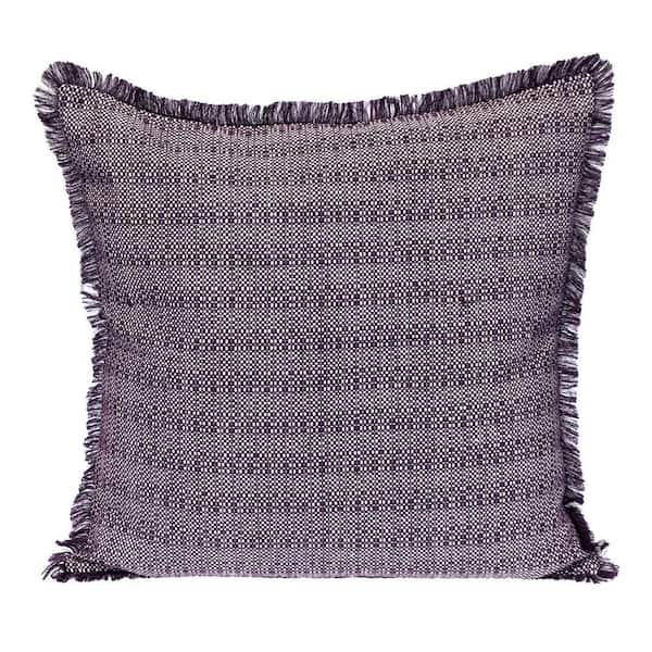 20 X 20 Transitional Stripes Purple Square 24 in. x 24 in. Pillow