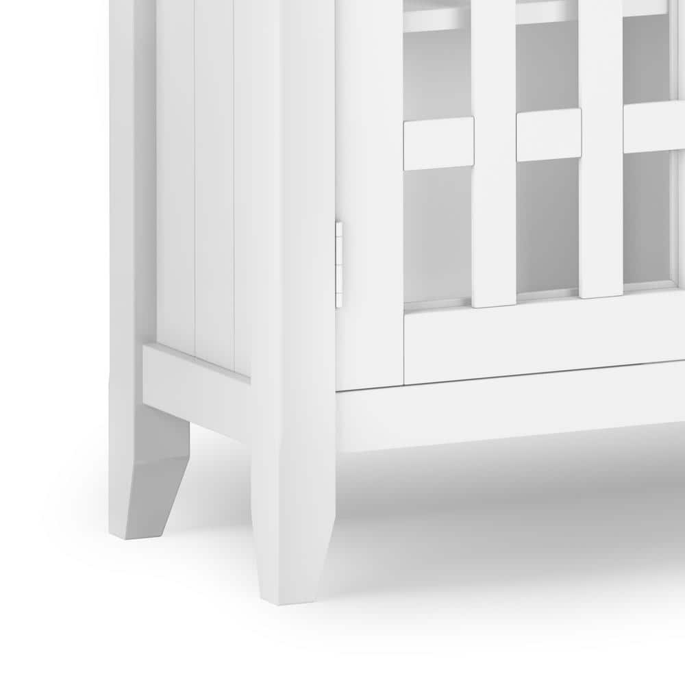 Bedford 32" White Solid Wood Transitional Media Cabinet