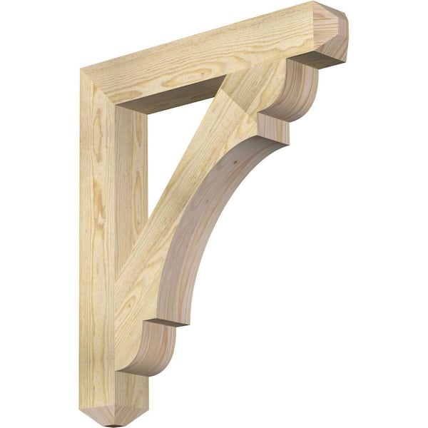 Ekena Millwork 4 in. x 30 in. x 26 in. Douglas Fir Olympic Craftsman Rough Sawn Bracket