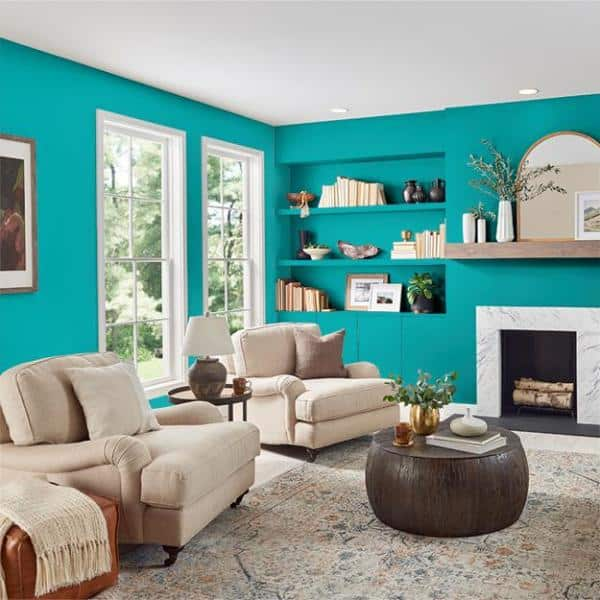 COPPER FORCE 1 gal. #M460-5 Aqua Fresco Semi-Gloss Enamel Virucidal and  Antibacterial Interior Paint & Primer 319301 - The Home Depot