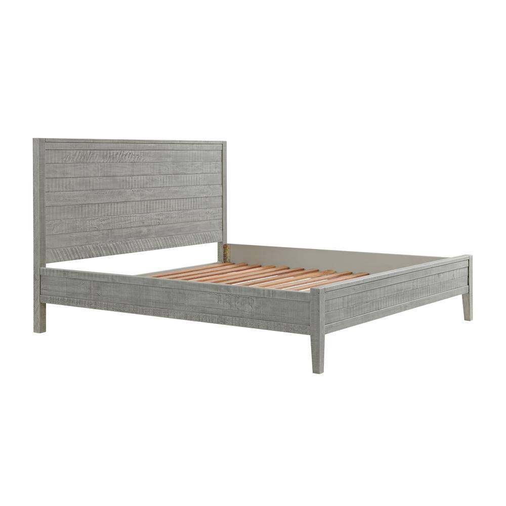 Arden 5-Piece Driftwood Gray Pine Wood King Bedroom Set