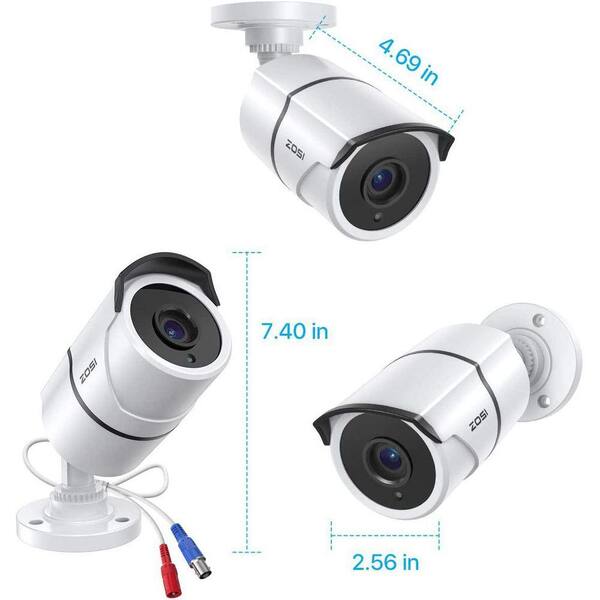 ZOSI 2MP Outdoor Hardwired Home Security Camera with Audio
