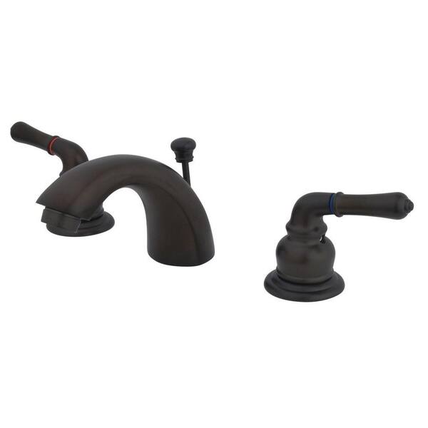 Kingston Brass 4 in. Mini-Widespread 2-Handle Mid-Arc Bathroom Faucet in Oil Rubbed Bronze