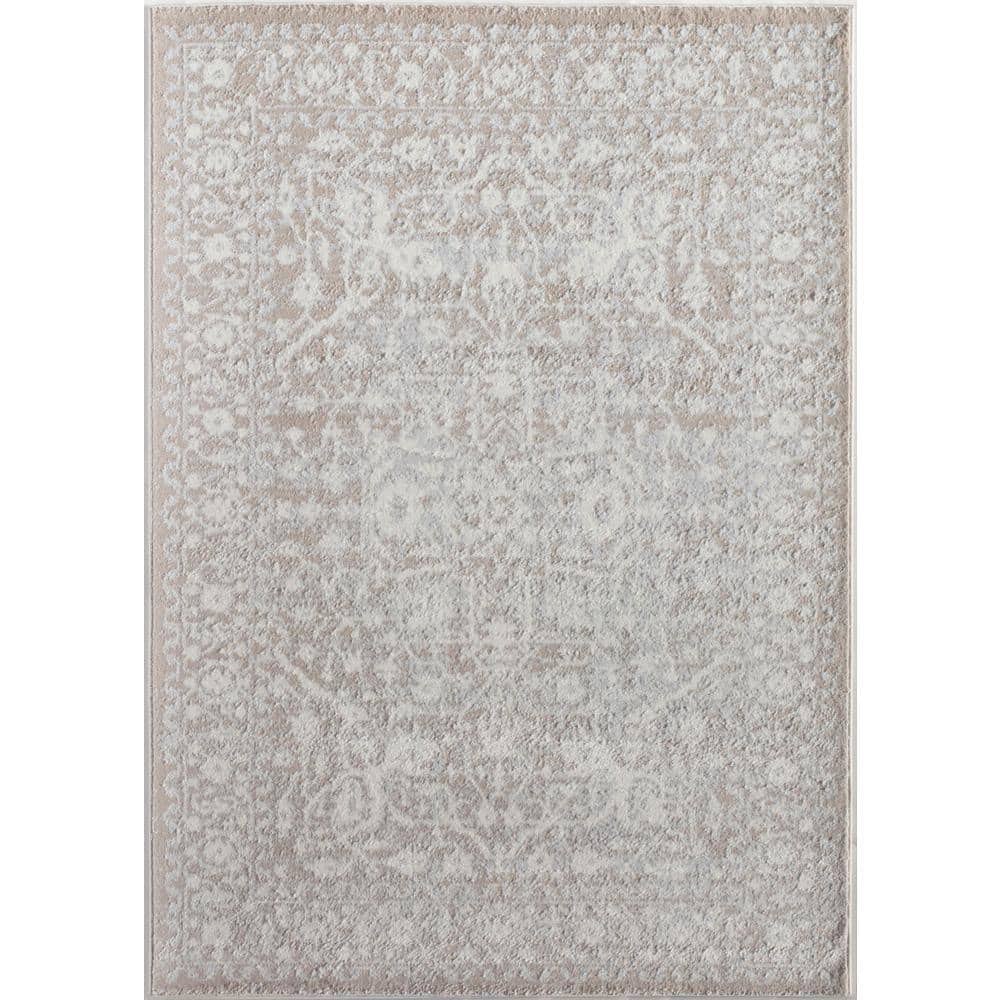 Vanilla Cream 5' x 7' Stain-Resistant Kids Area Rug