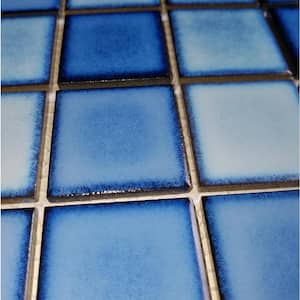 Monet Powder Blue Square Mosaic 2 in. x 2 in. Glossy Porcelain Wall & Pool Tile. (221.76 sq. ft./Pallet)