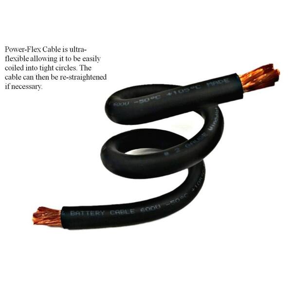 Rantepao 1/0 Gauge AWG Welding Lead & Car Battery Cable Copper Wire 40 ft Black 