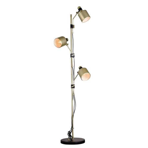 CWI Lighting Forate 65 in. Indoor Pearl Gold Floor Lamp