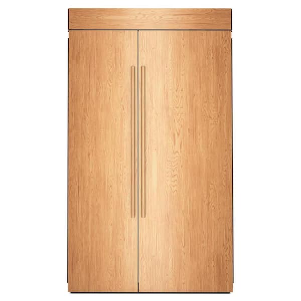 48 in. 30 cu. ft. Built-In Side-by-Side Refrigerator in Panel Ready with Platinum Interior
