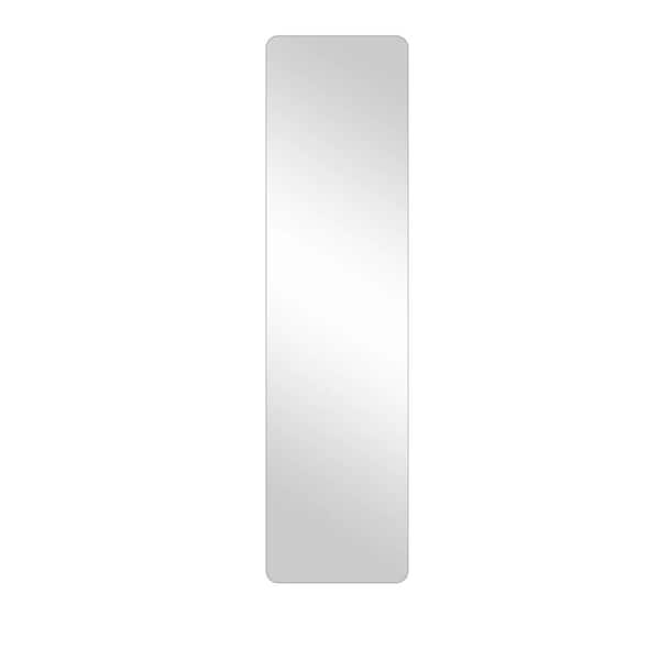 Unbranded Silver 56 in. W x 15 in. H Full Length Mirror Wall-Mounted Round-Angle Dressing Mirror