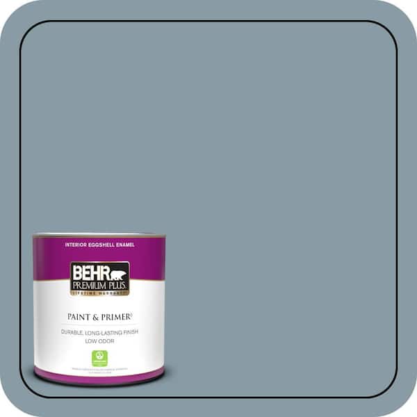 BEHR PREMIUM PLUS 1 qt. #MQ5-27 Rainy Season Eggshell Enamel Low Odor Interior Paint & Primer