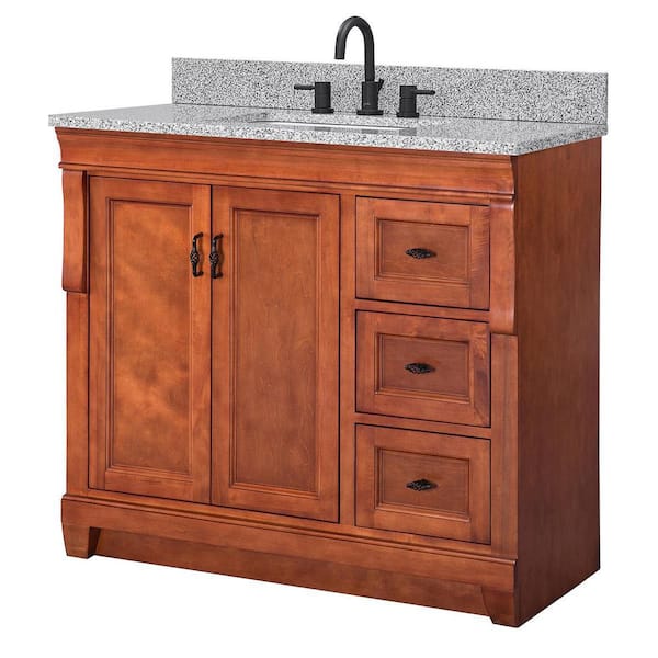 Home Decorators Collection Naples 37 in. Single Sink Warm Cinnamom Bath Vanity with Napoli Granite Top (Assembled)