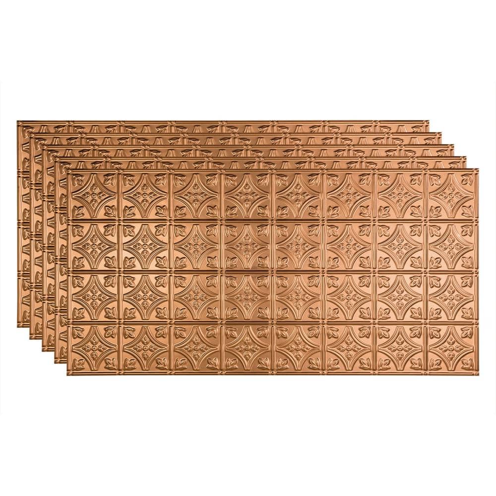 Traditional #1 2 ft. x 4 ft. Glue Up Vinyl Ceiling Tile in Polished Copper (40 sq. ft.) price history on PriceWatchPro