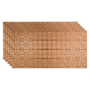 Traditional #1 2 ft. x 4 ft. Glue Up Vinyl Ceiling Tile in Polished Copper (40 sq. ft.)
