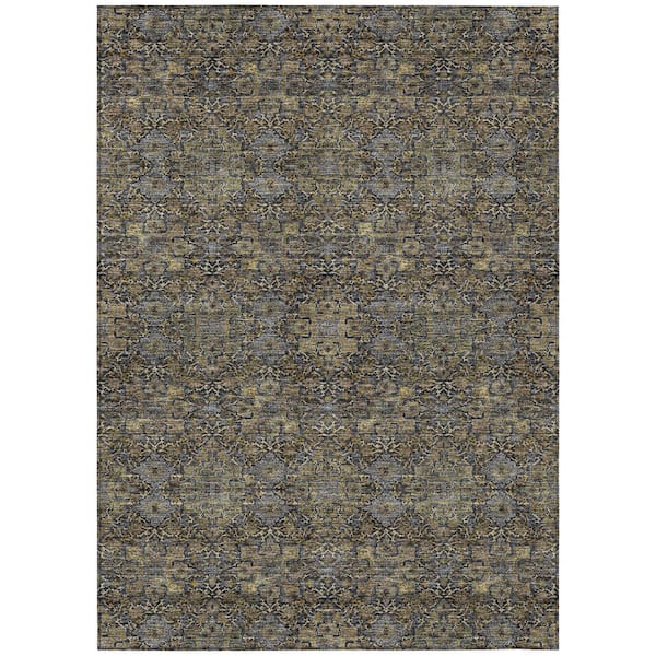 Chantille Machine Washable Indoor/Outdoor Abstract ACN2705 Black 10 ft. x 14 ft. Area Rug