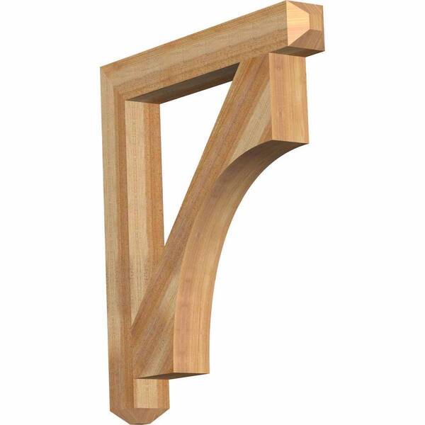 Ekena Millwork 4 in. x 34 in. x 30 in. Western Red Cedar Westlake Craftsman Rough Sawn Bracket