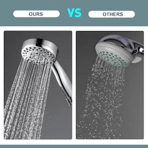 5-Spray 3.5 in. Wall Mount Adjustable Handheld Shower Head 1.75 GPM in Polished Chrome