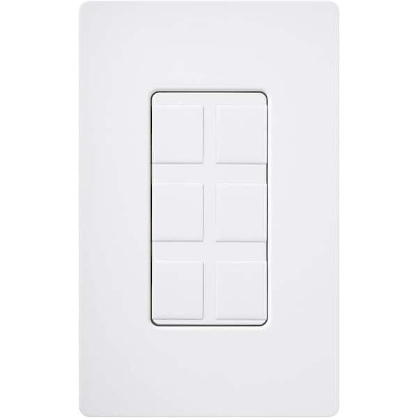Lutron White 1-Gang Data Jack;Coaxial;Ethernet;Phone Jack Wall Plate (1-Pack)