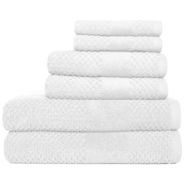 White Linen & Cotton Honeycomb Waffle Towel