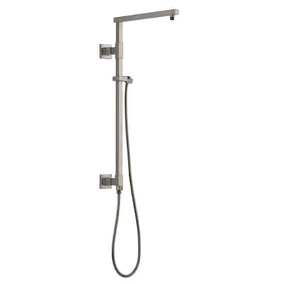 Emerge Angular Modern 26 in. Column Shower Bar in Lumicoat Stainless