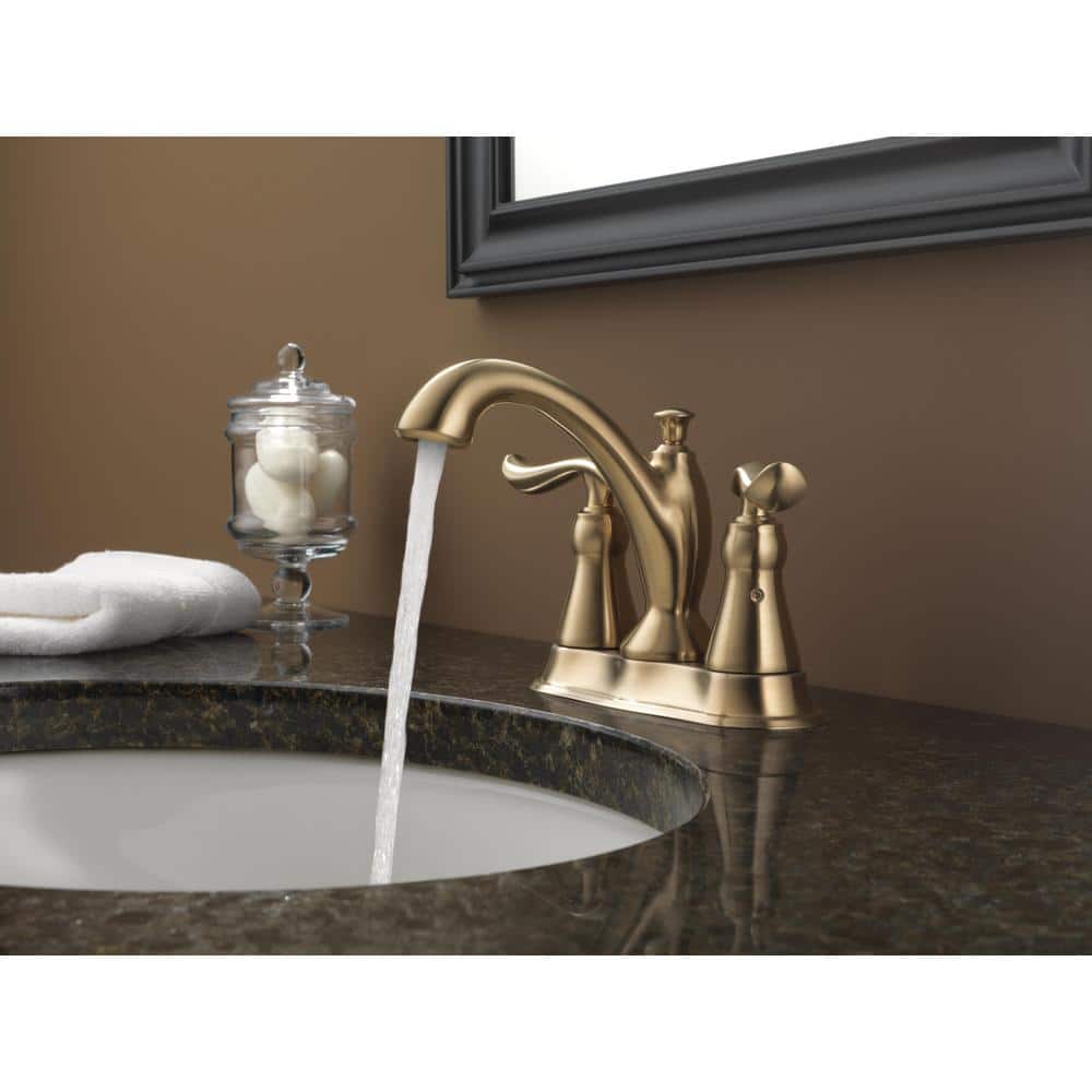Linden Modern Centerset Zinc Bathroom Faucet in Champagne Bronze