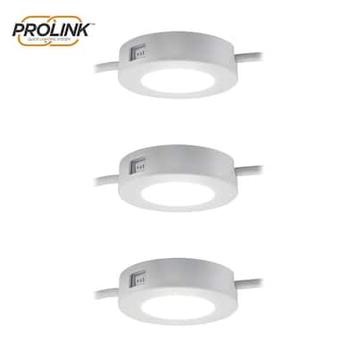 ecolight 6-Pack 3-in Battery RGBW Magnetic Tap LED Puck Light with IR Remote