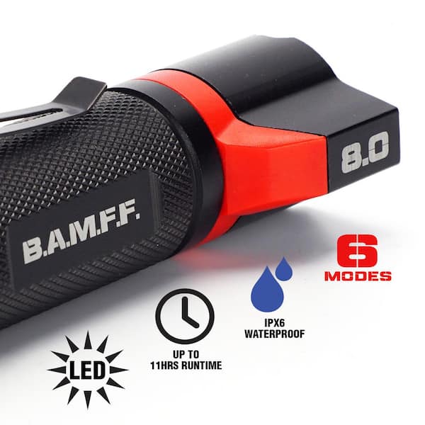 Bamff 8.0 800 Lm double DEL tactique lampe de poche Rechargeable 2600 mAh Batterie