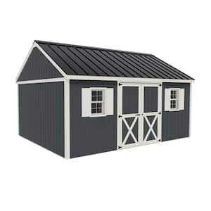Crafter's Connection 16 ft. x 12 ft. Wood Shed Kit with Spacious Barn Doors