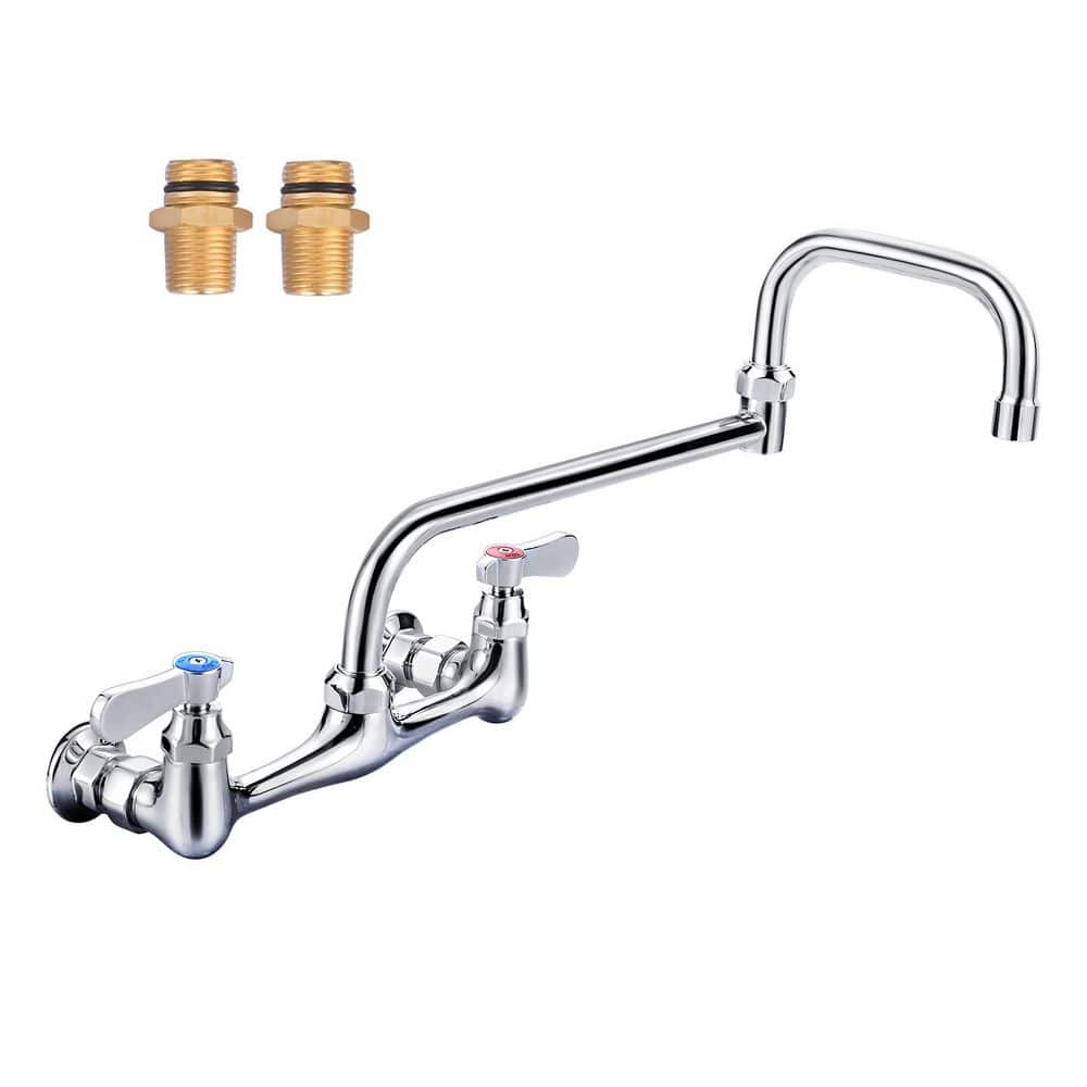 8 in. Center Commercial Wall Mounted Pot Filler with Double Joint Swing Arms in Chrome price history on PriceWatchPro